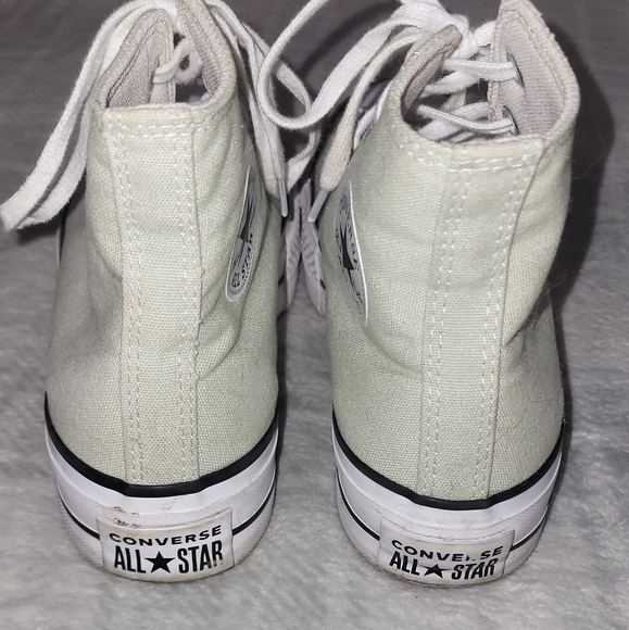 Converse Women's High-Top Platform Sneakers - Light Green Sz 6 - Picture 9 of 12